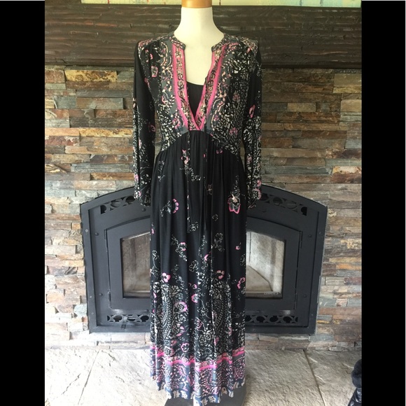 Free People *If U Only Knew* Slit Maxi Boho Dress - Picture 3 of 5